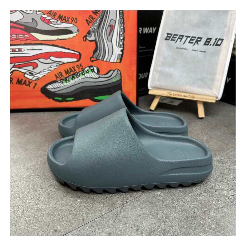 CHÍNH HÃNG - DÉP BÁNH MÌ YEEZY SLIDE SLATE MARINE (ID2349)