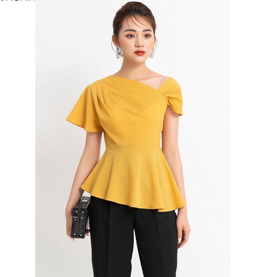 Áo sơ mi nữ công sơ lệch vai