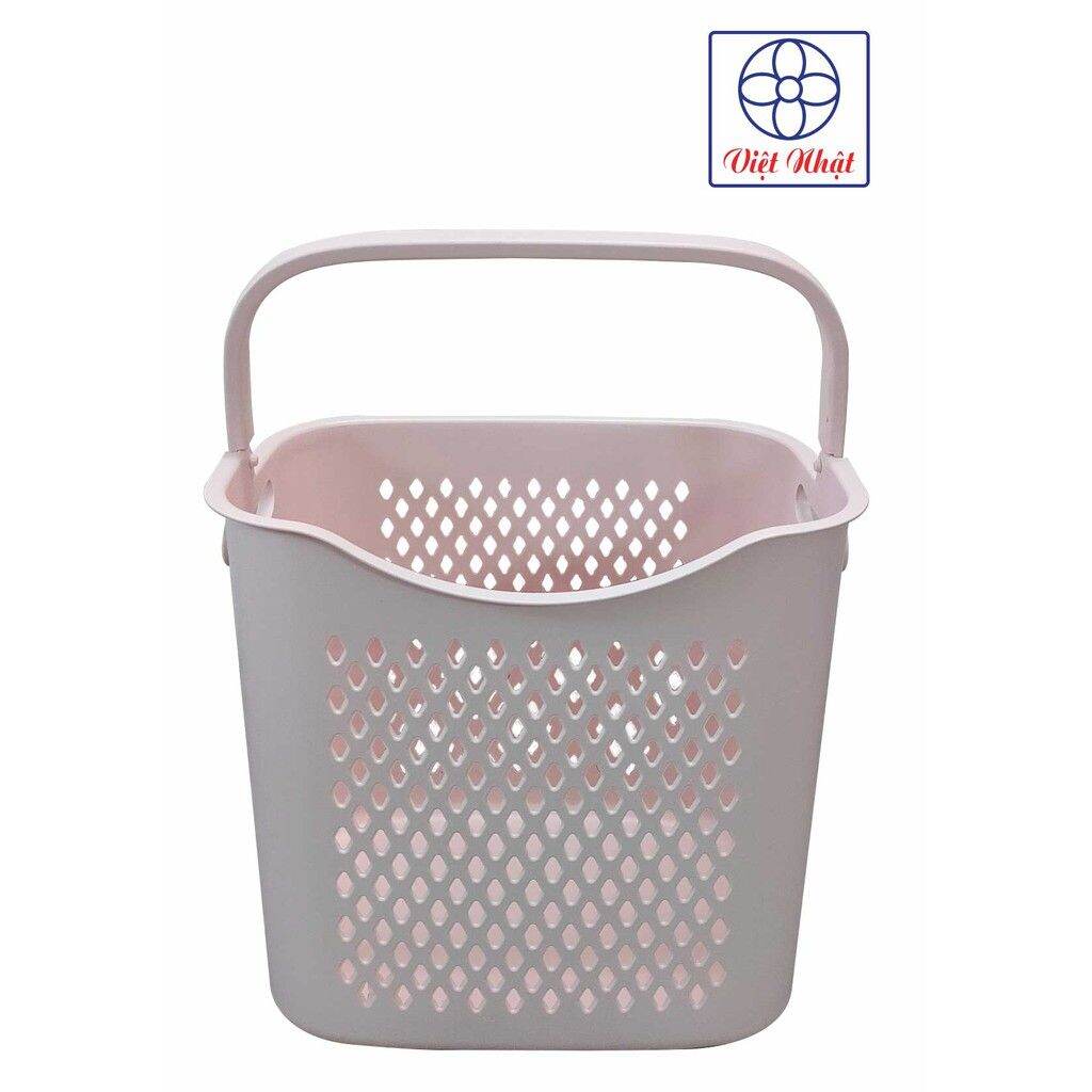 Giỏ caro cao, giỏ đựng đồ đa năng có quai xách nhựa Việt Nhật, Giỏ đựng quần áo