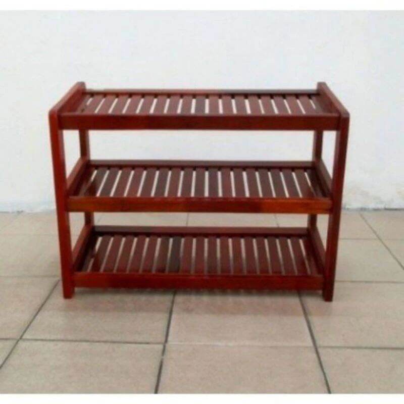 Kệ dép gỗ 60cm - 3 tầng