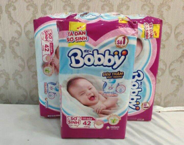 Tã dán Bobby sơ sinh Xs38 + 2 cho bé dưới 5kg
