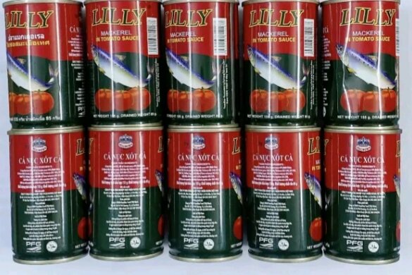 Combo 10 hộp cá nục sốt cà lyly 155g date mới