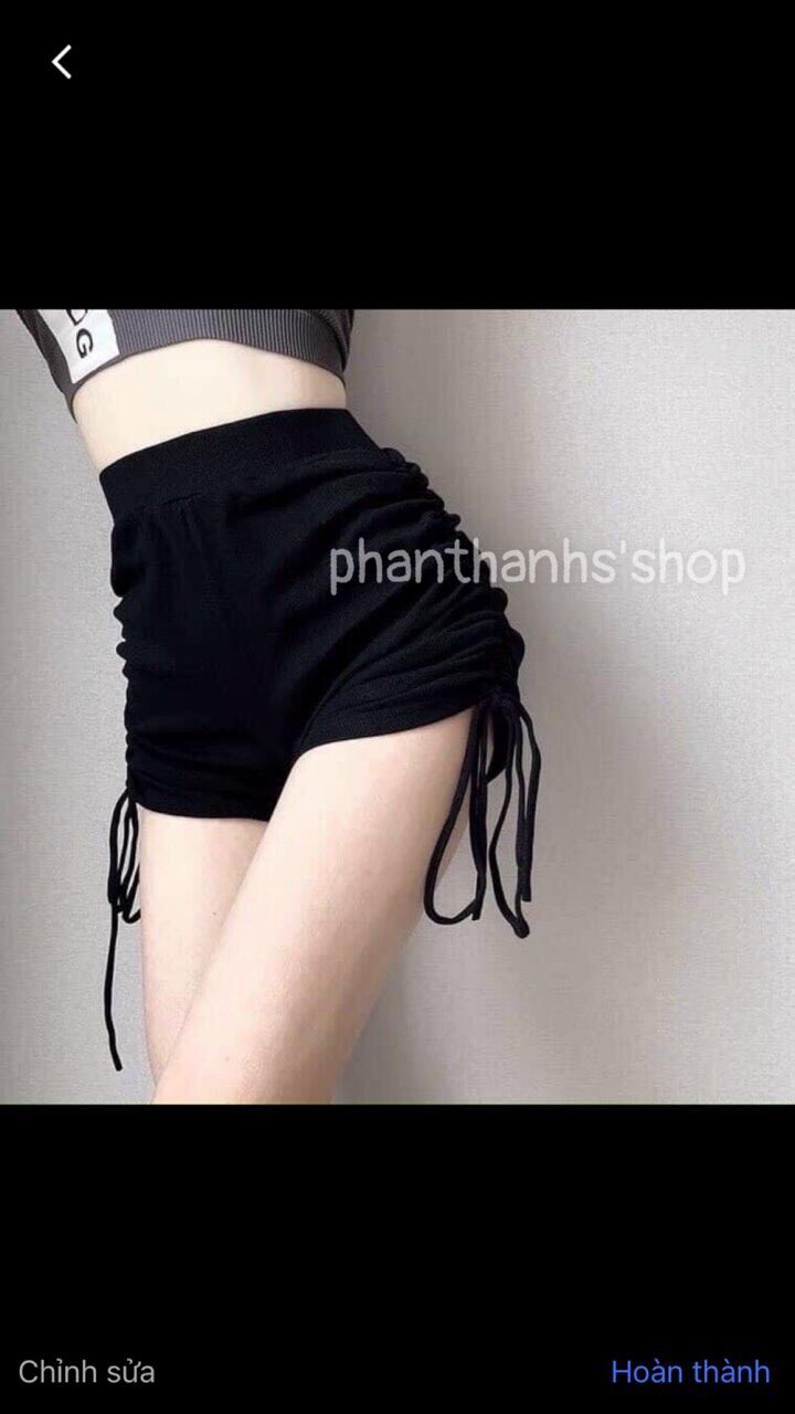 quần đùi rút dây 2 bên eo nữ