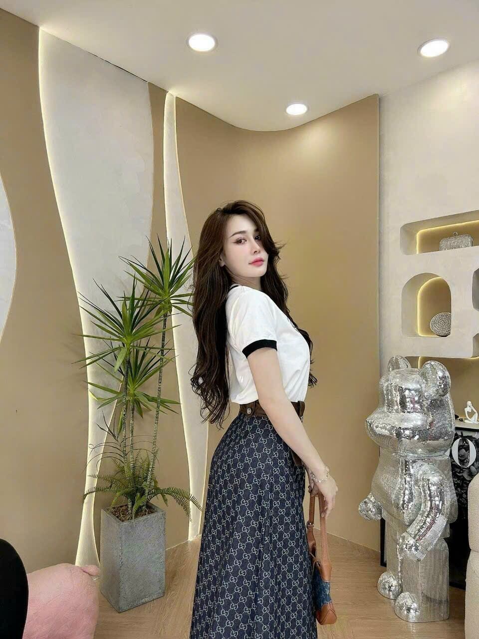 ( Miễn phí ship) Set áo borip phối chân váy kaki chất xịn