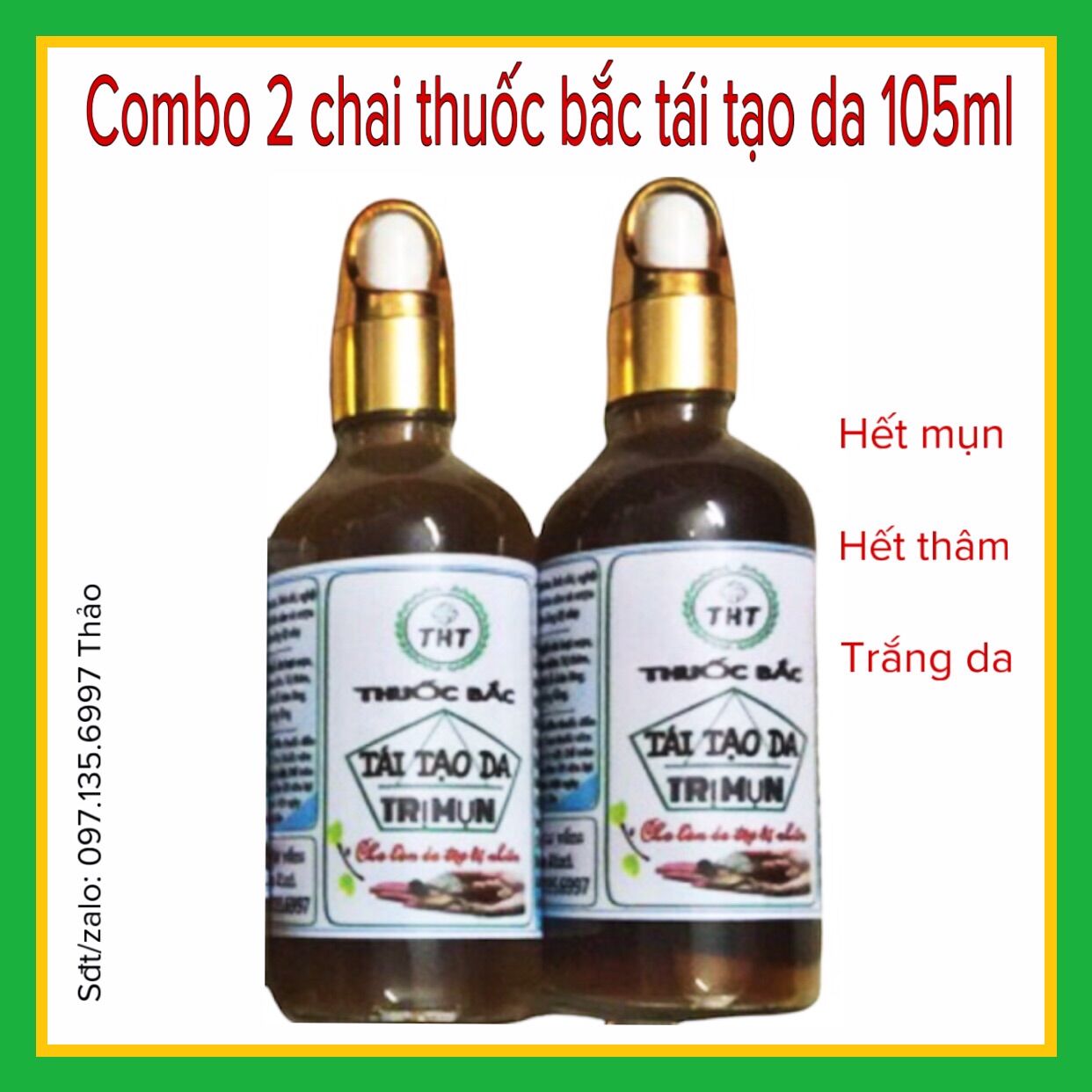 Combo 2 chai thảo mộc tái tạo da THT