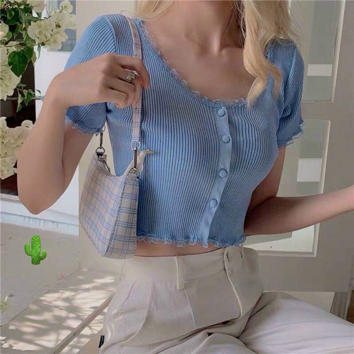 ÁO CROPTOP PHỐI REN