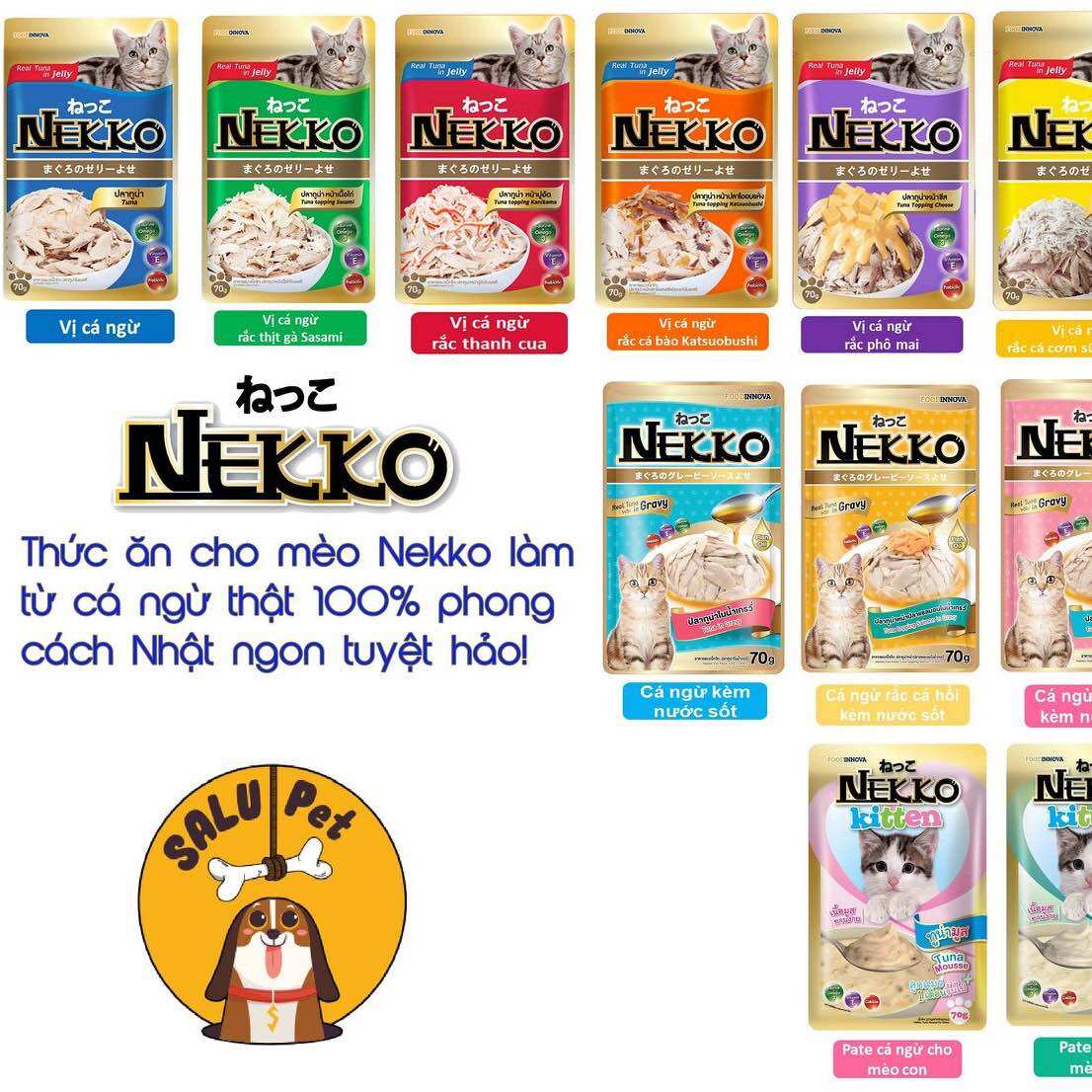 Pate nekko cho mèo - gói 70g