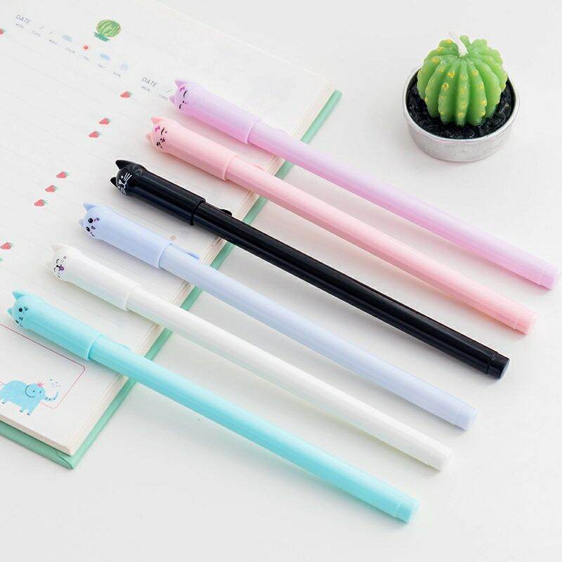 Bút mực gel hình mặt mèo dễ thương