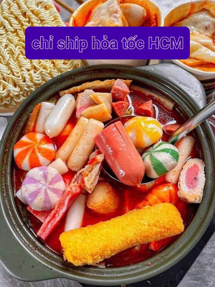 Lẩu Tokbokki  mì cay mix sẵn . Ship Hỏa Tốc Hcm