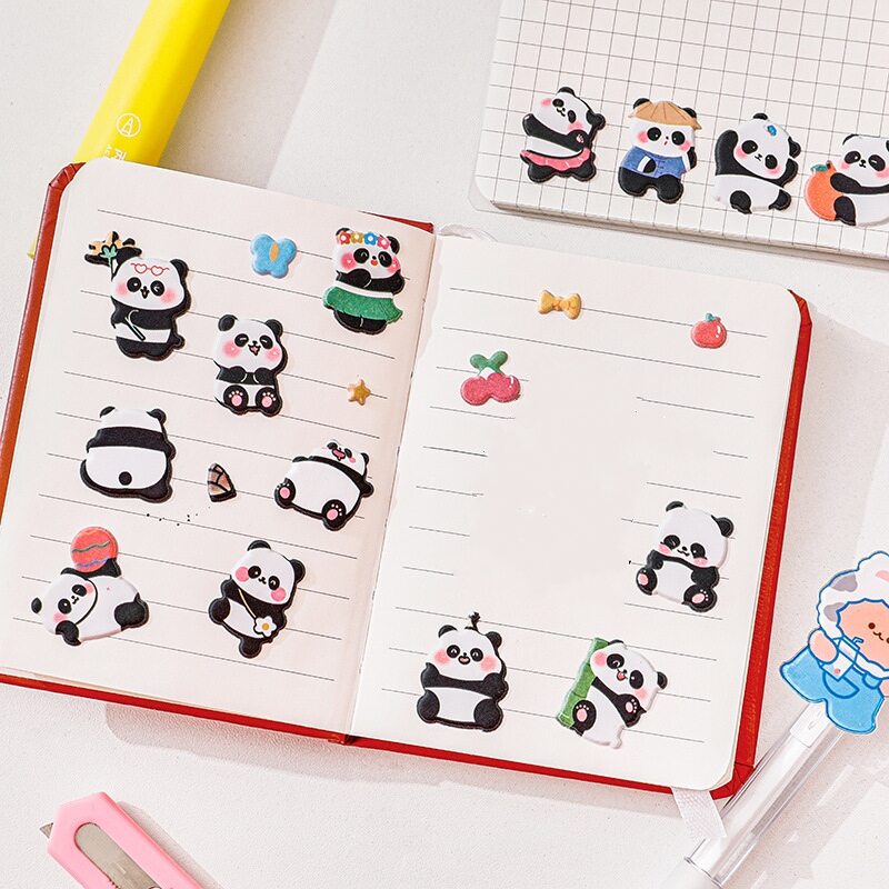 Hình dán sticker 3D gấu trúc panda (1 tấm)