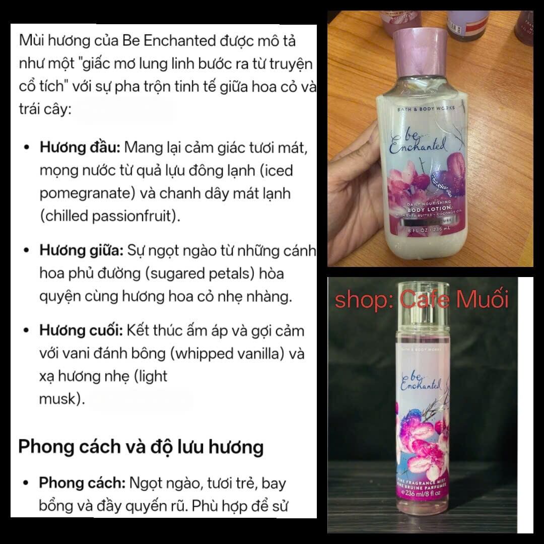 Be Enchanted‼️XỊT THƠM _ SỮA DƯỠNG HƯƠNG NƯỚC HOA Bath & Body works