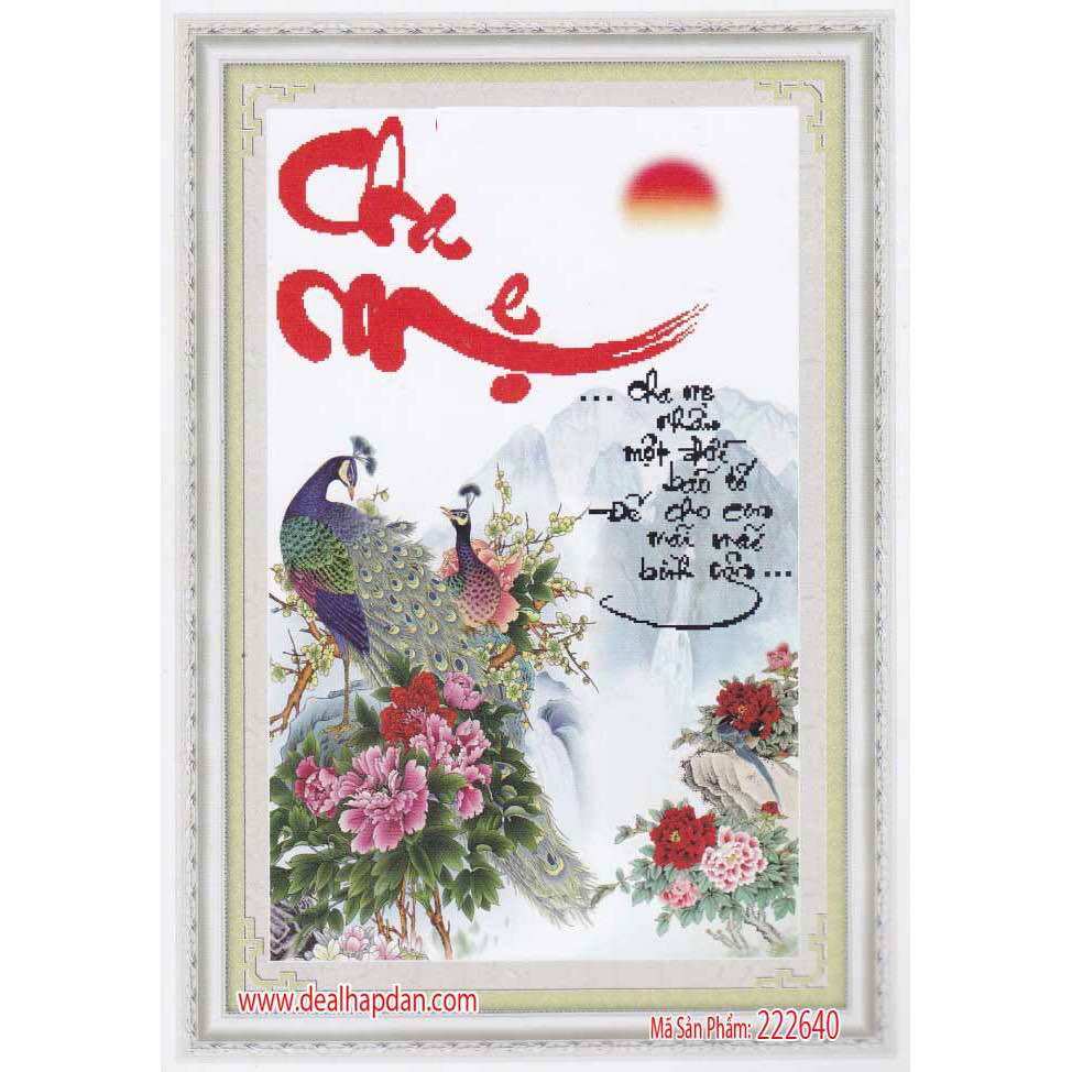 Tranh thêu cha mẹ 3d 222640
