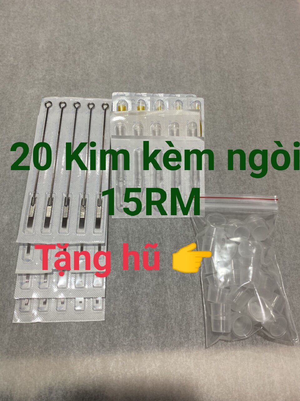 🎁 [ Quà Tặng ] Kim Xăm Và Ngòi 20 Cái 15Rm Đánh Bóng🎁