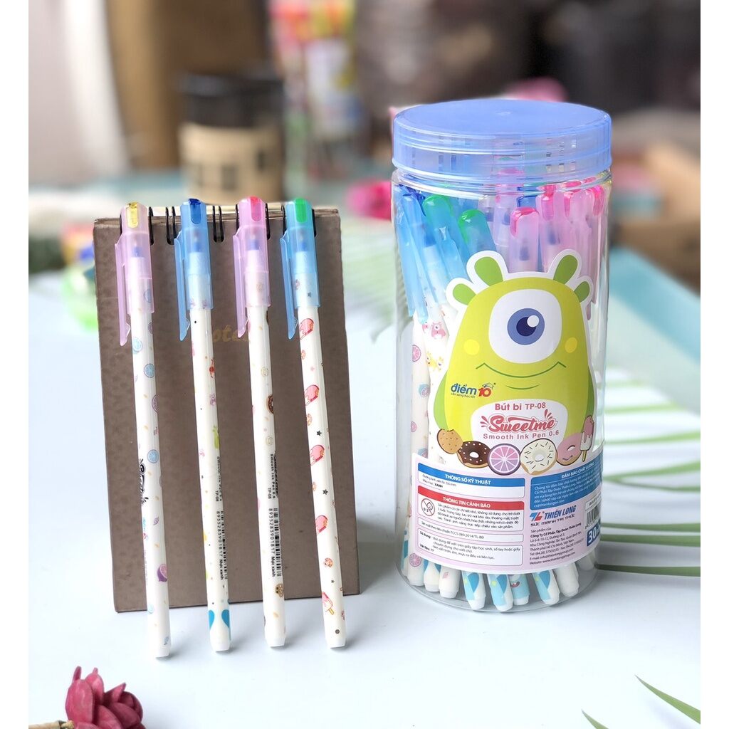 Combo 30 cây bút bi tp-08 mực xanh