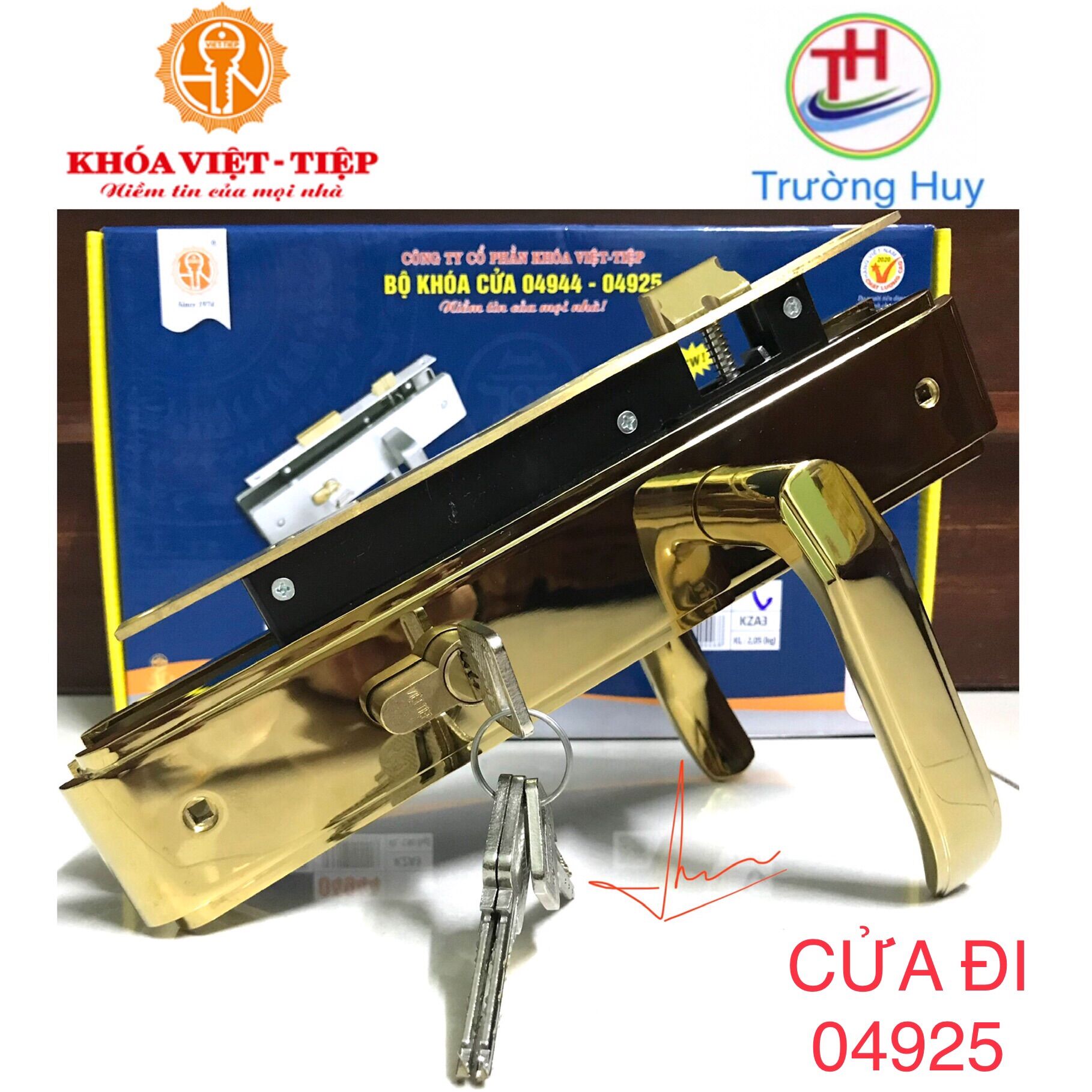 Khoá cửa đi việt tiệp 04925 - bảo hành 3 năm