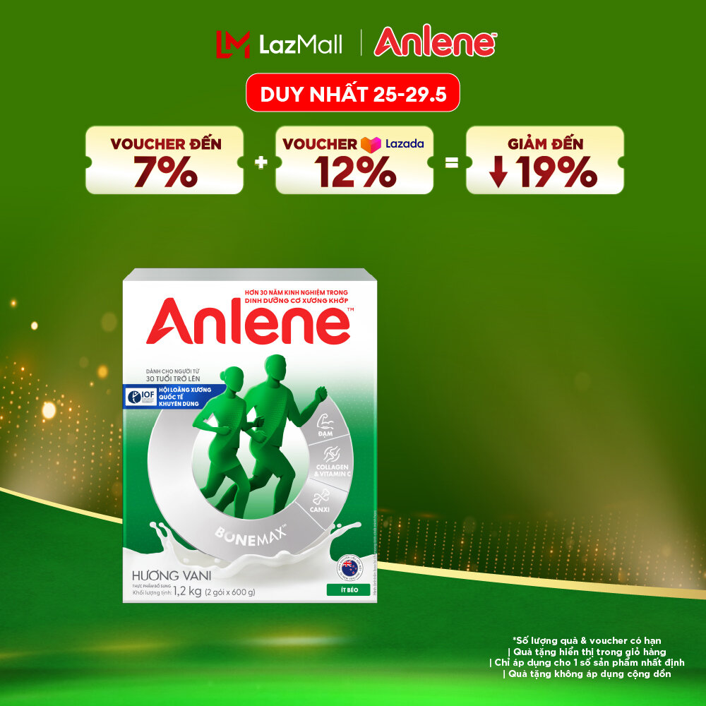 [Voucher giảm đến 26%] Sữa Bột Anlene Hương Vani 1.2Kg