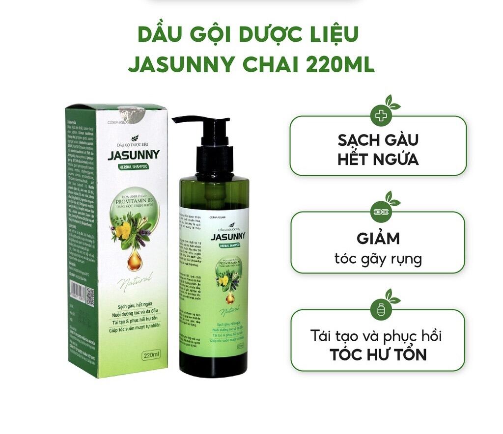Dầu gội dược liệu thiên nhiên Jasunny sạch gầu giảm ngứa giúp dưỡng tóc