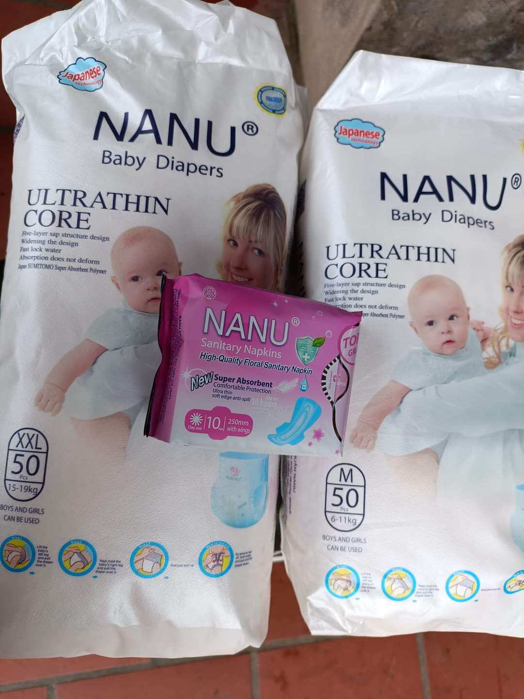 [Tặng 1 miếng mặt nạ nhau thai cừu] Bỉm Nanu mềm, mỏng thấm hút được 700ml phù hợp cho bé tiểu vừa tiểu ít