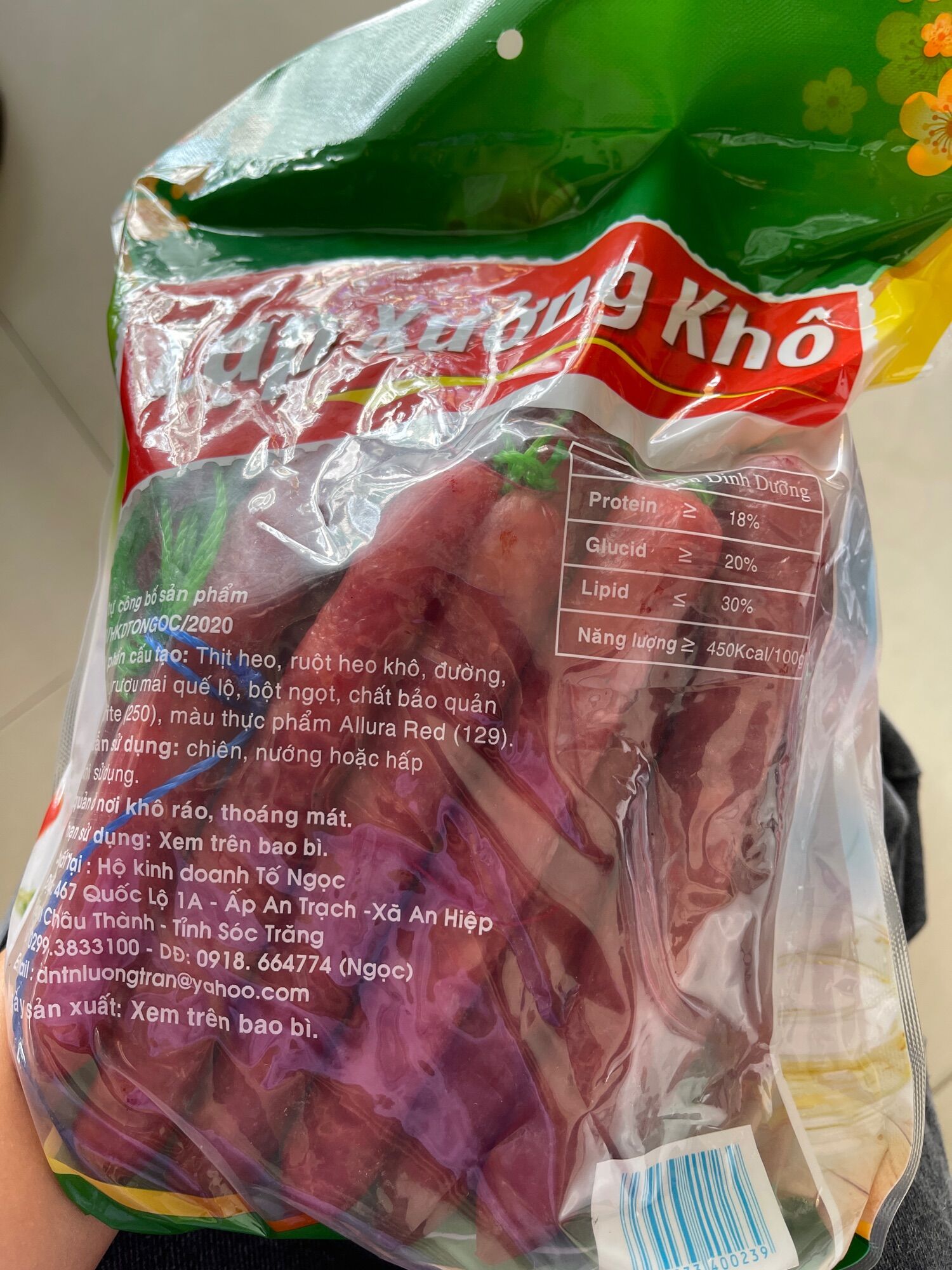 Lạp xưỡng lương trân 1 bịch 1kg 140k