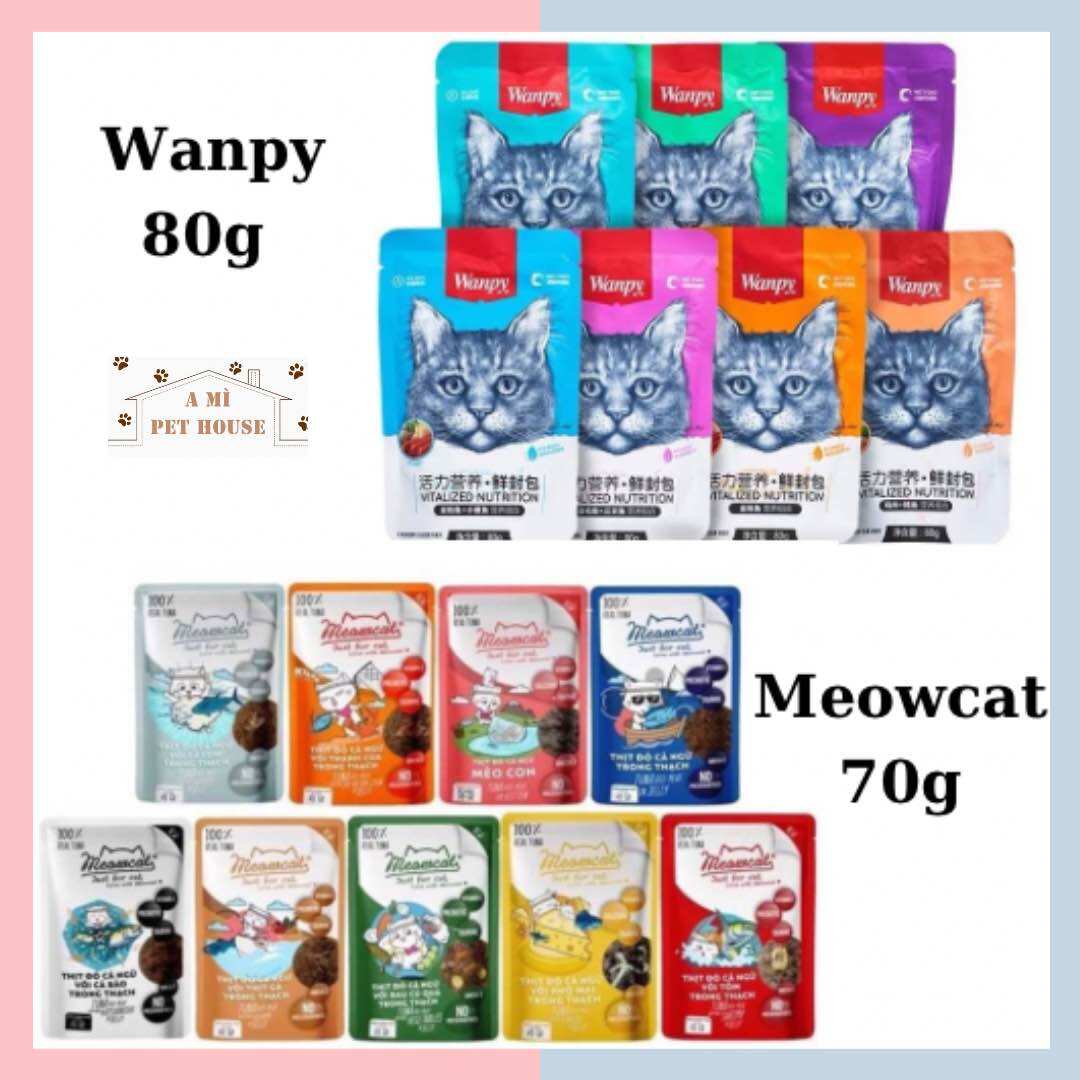 Pate cho mèo MEOWCAT 70g | WANPY 80g - thức ăn ướt cho mèo