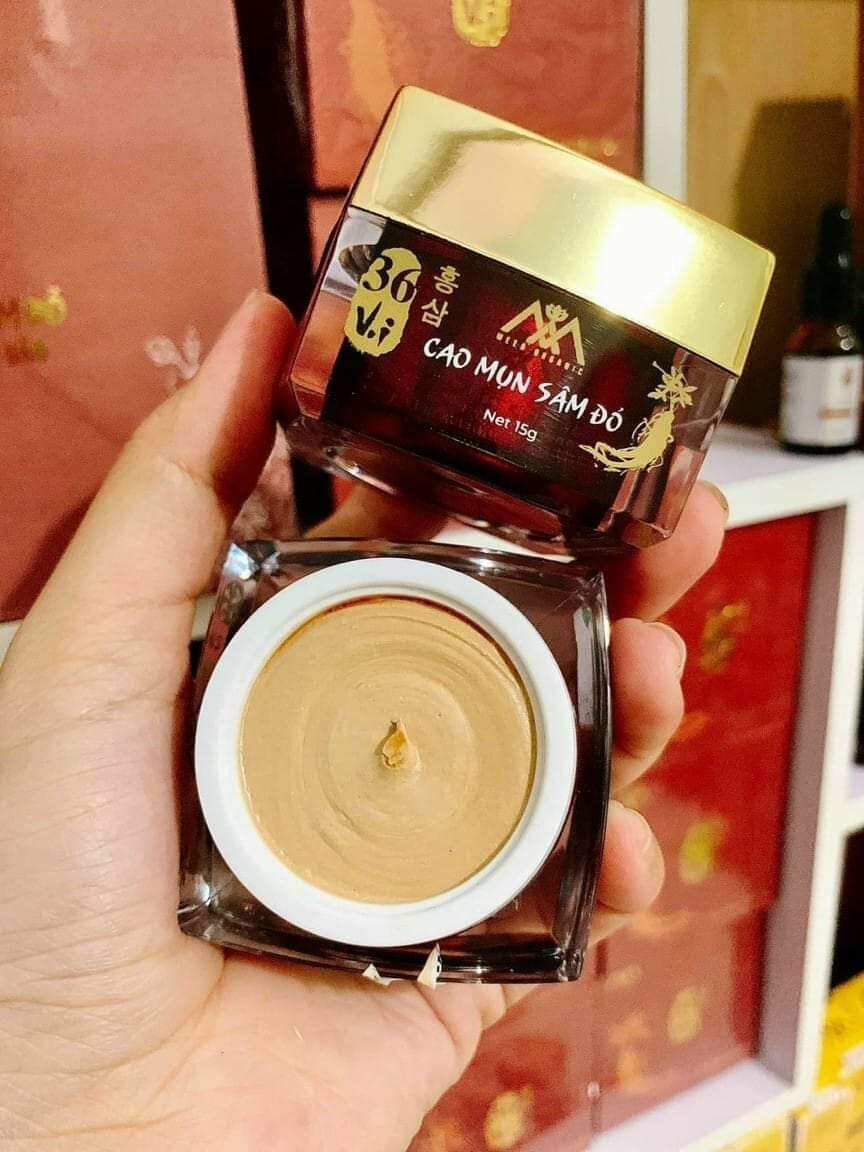 Cao mụn sâm đỏ 36 vị hộp lớn 15g chính hãng 100%