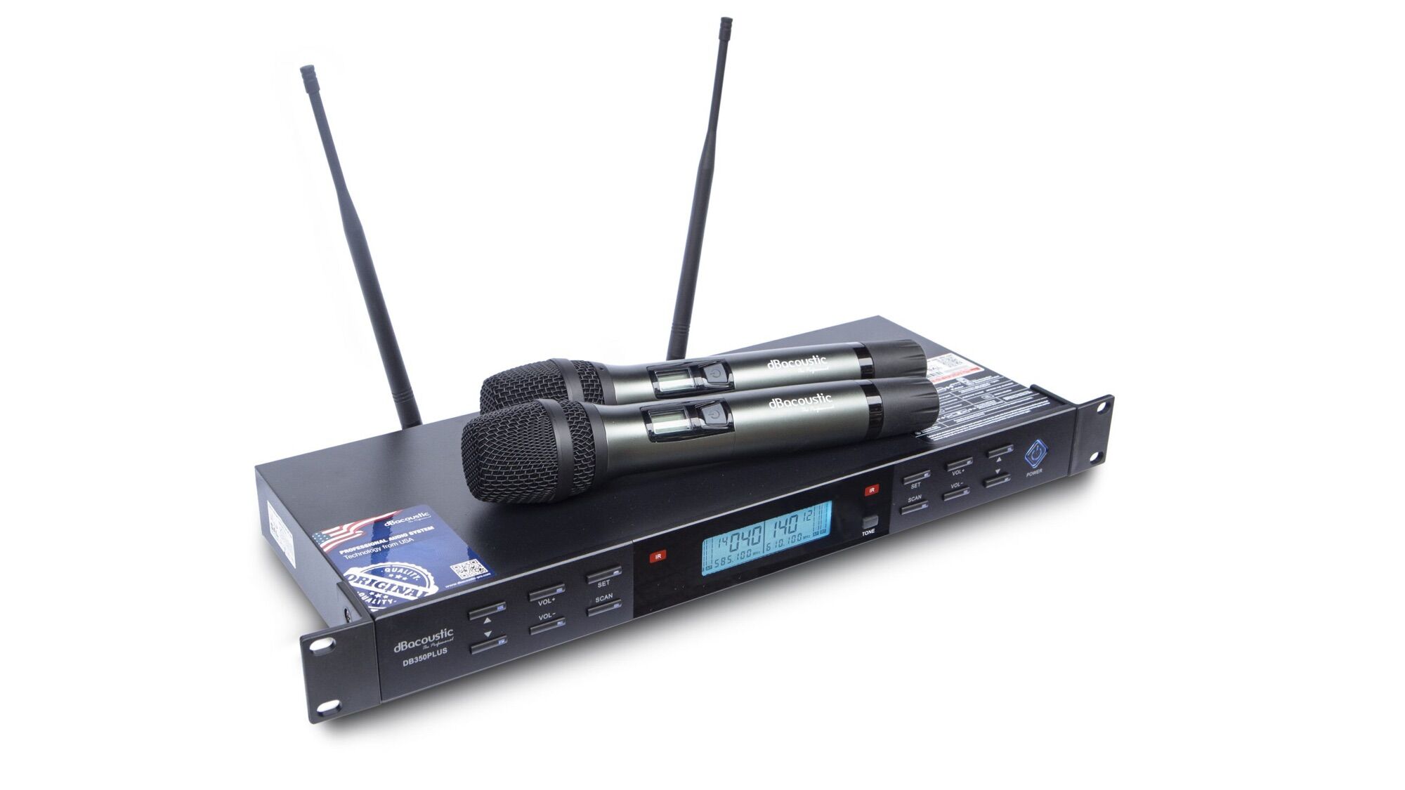 Micro karaoke không dây dBacoustic dB350Plus V2 - Hàng chính hãng SAL Việt Nam (Dòng micro cao cấp chuyên dùng cho kinh doanh quán Karaoke, gia đình)