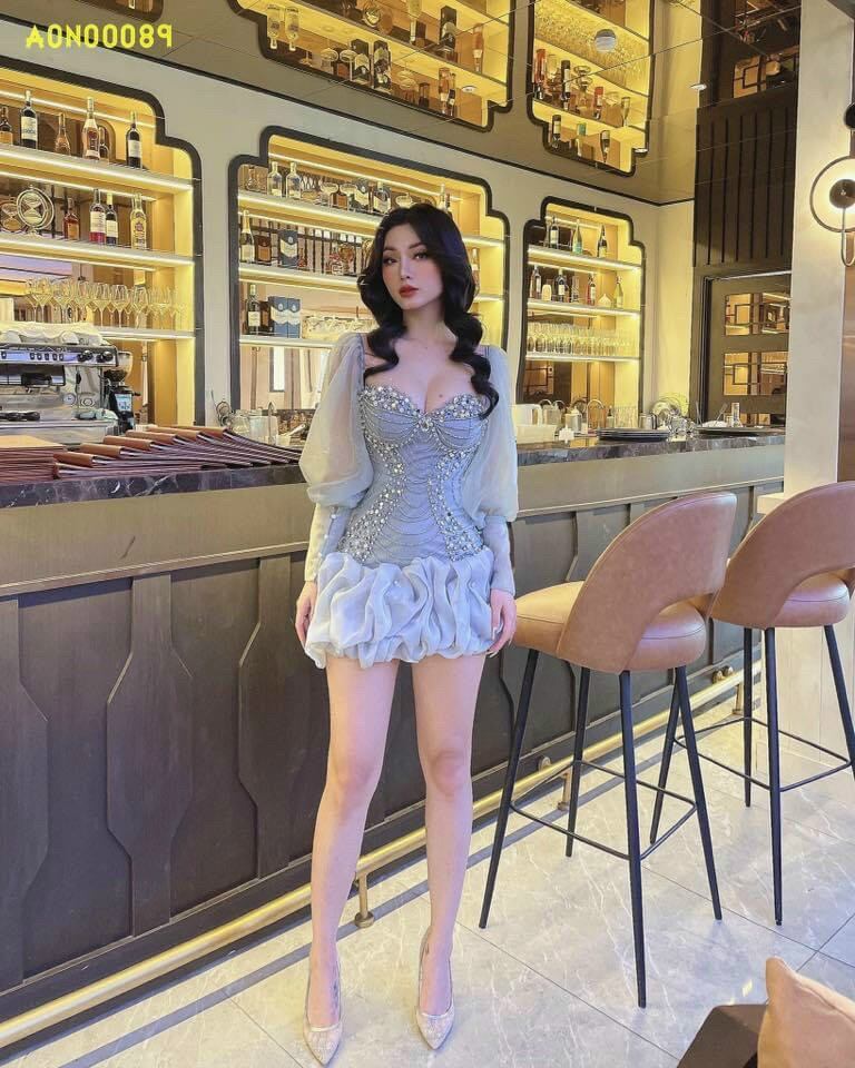 ĐẦM BODY BÈO KẾT PALE ĐÍNH ĐÁ