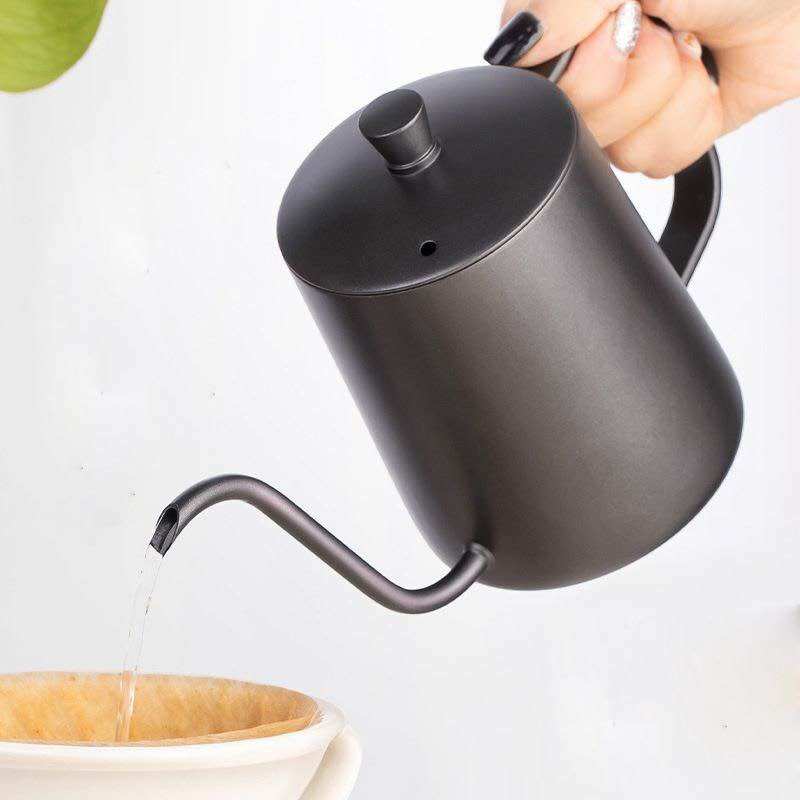 ( Sẵn Hàng) Bình cổ ngỗng pha cà phê ấm cổ ngỗng vòi dài 600ml