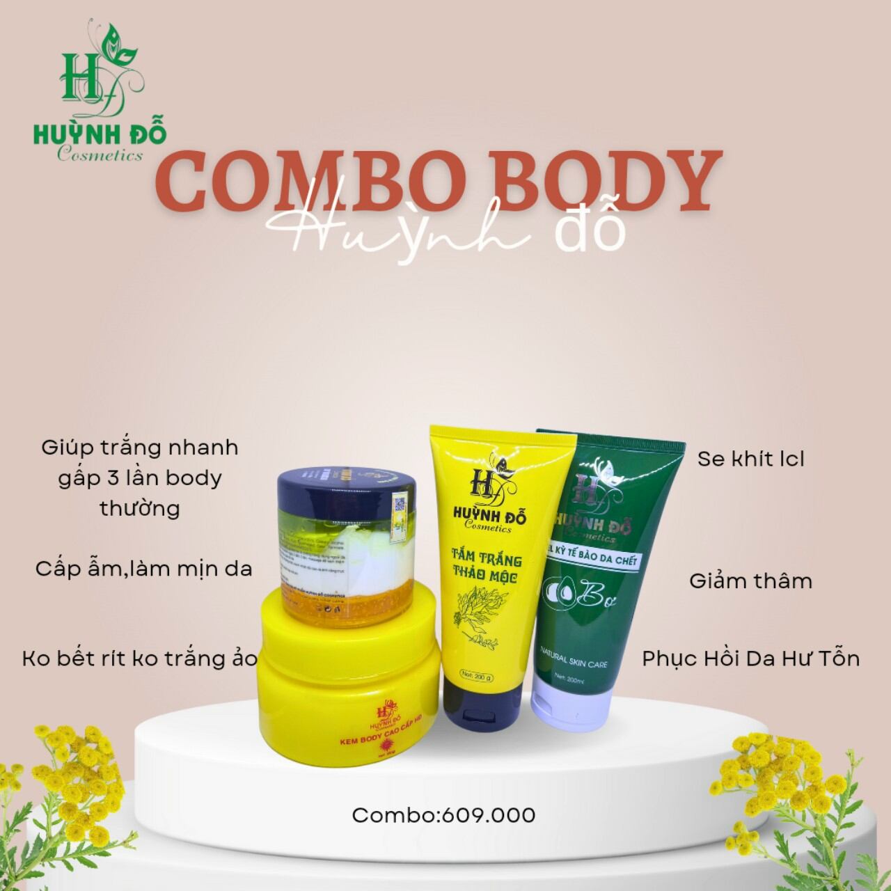 Tắm trắng thảo mộc huỳnh đỗ