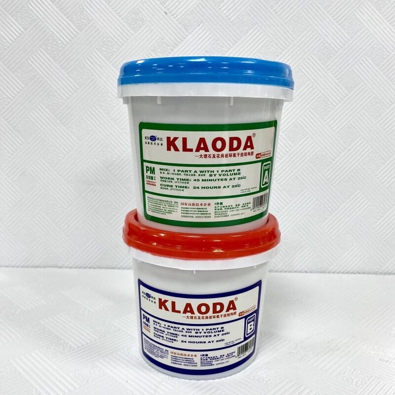 Bộ keo dán đá klaoda - keo dán đá 2 thành phần - keo epoxy klaoda lọ 1kg