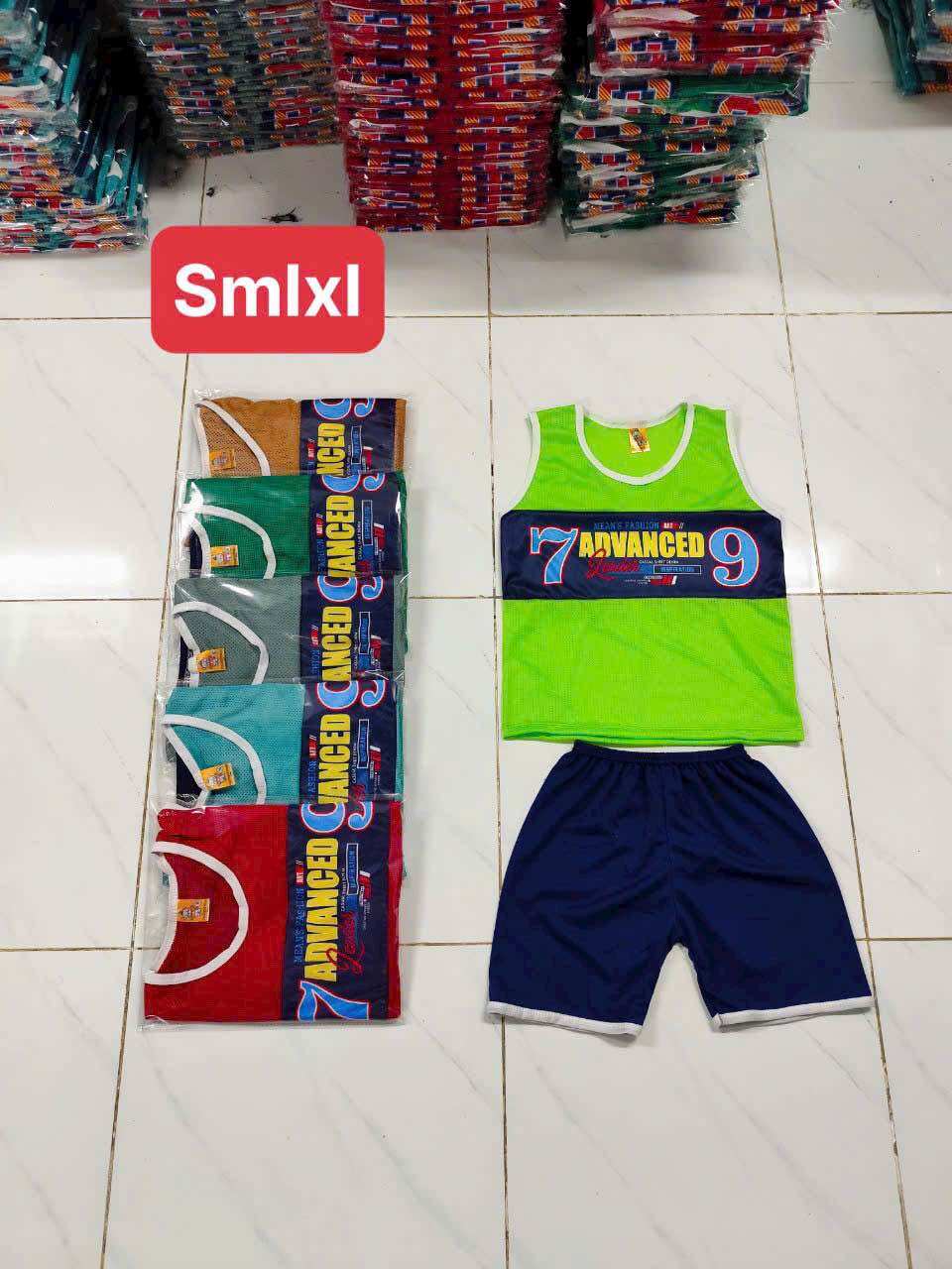{5-26kg}Bộ thun lưới bé trai