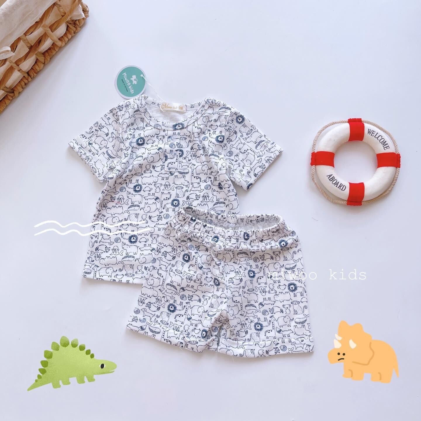 Bộ Quần Áo thun bozip Cao Cấp Bé Trai 👦🏻( Size 8-22kg )