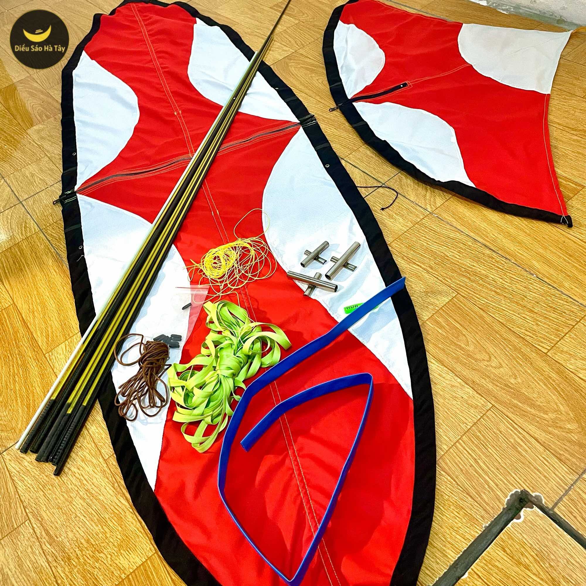 Combo khung carbon và áo về tự làm diều lắp ghép 2m-2m5-3m