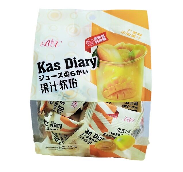 Kẹo dẻo trái cây kas diary 320gr vị xoài