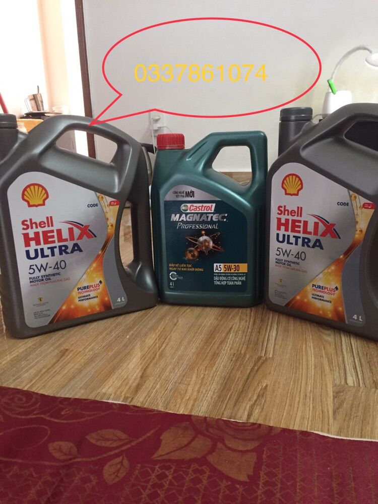 Nhớt Shell Helix Ultra 5W40 Ôtô 4 lít