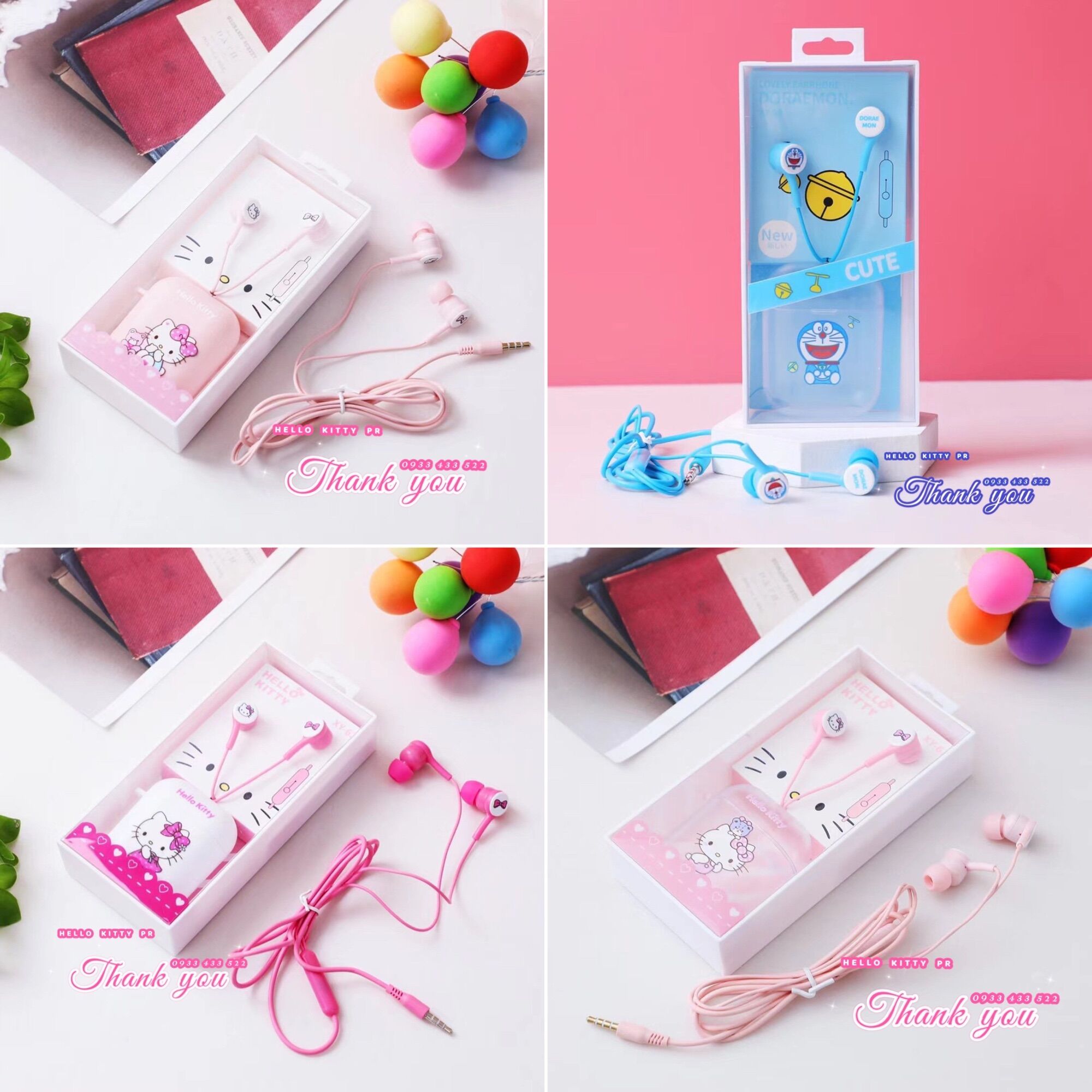 Tai nghe có micro Hello Kitty - Doremon Doraemon