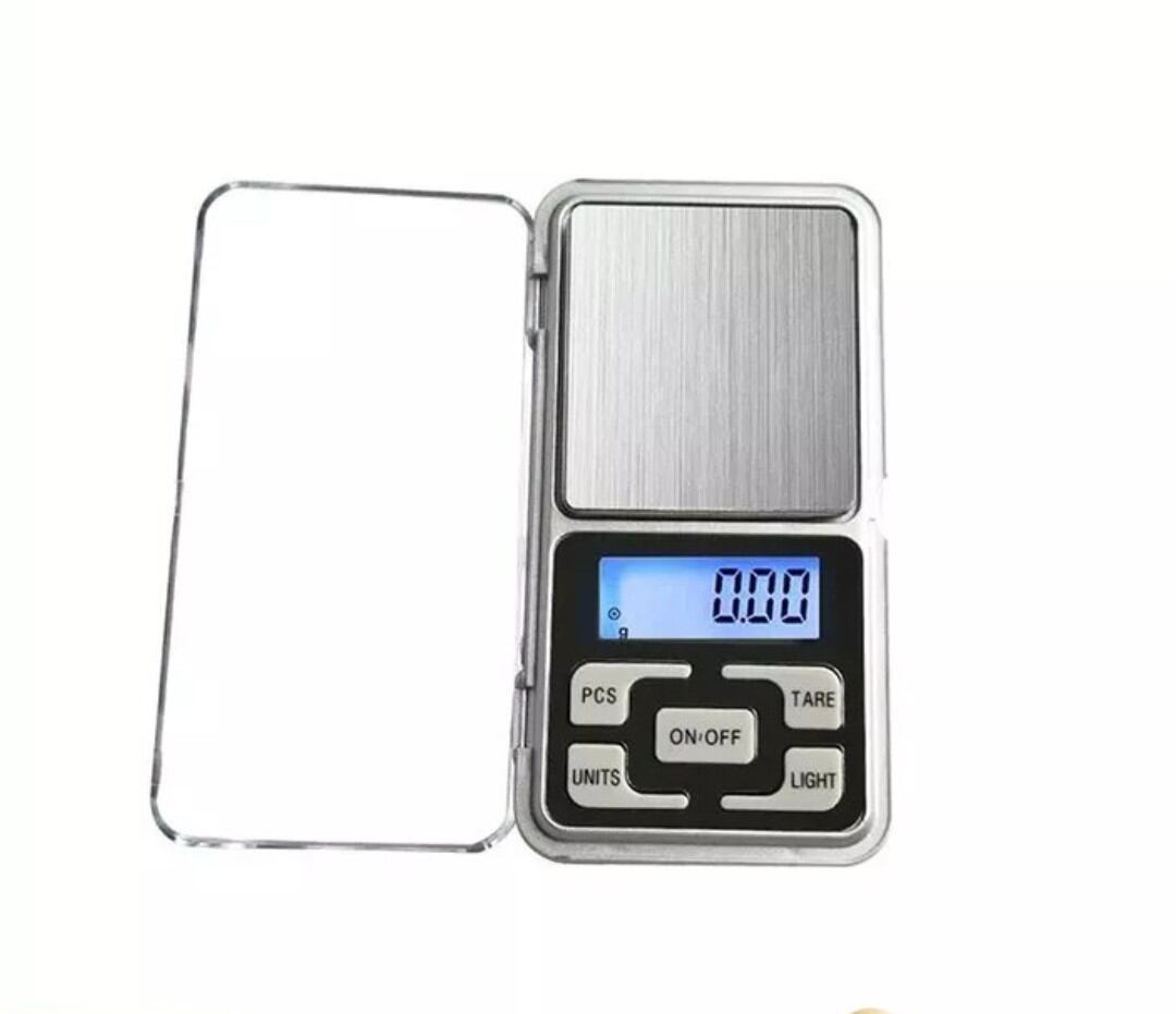 Cân điện tử mini tiểu ly bỏ túi 200g 0.01g 500g 0.1g màu bạc