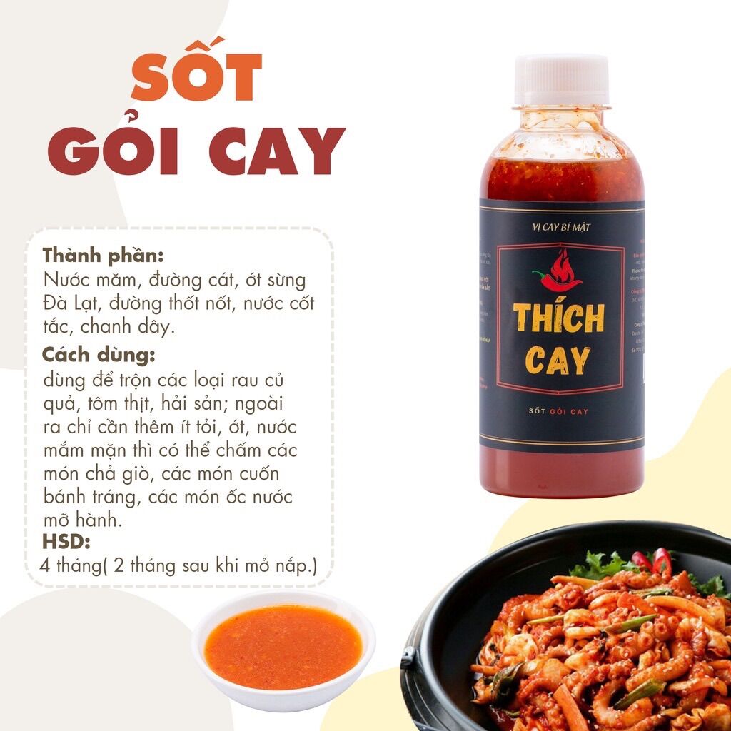Nước trộn gỏi Thích Cay chai 250ml