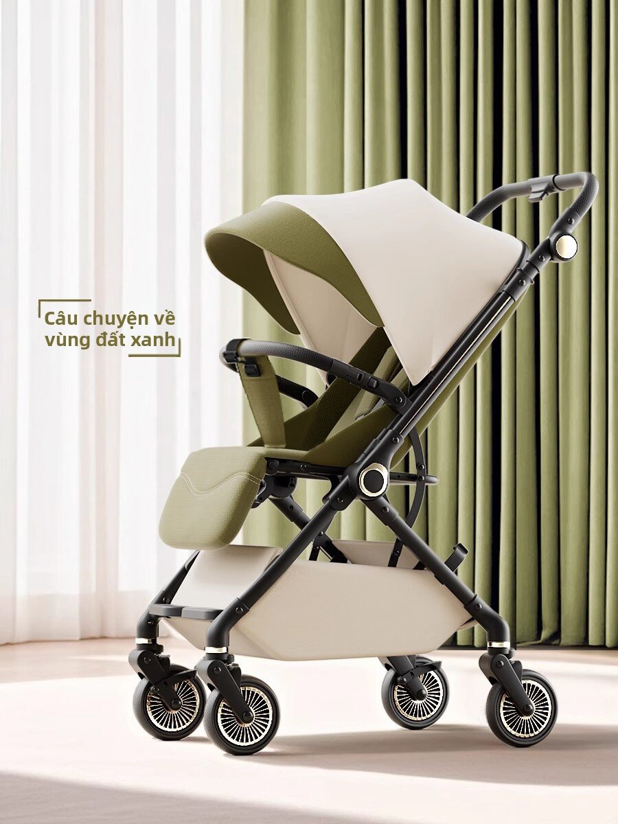 High-View Bidirectional Shock Absorption Foldable Baby Stroller - 3