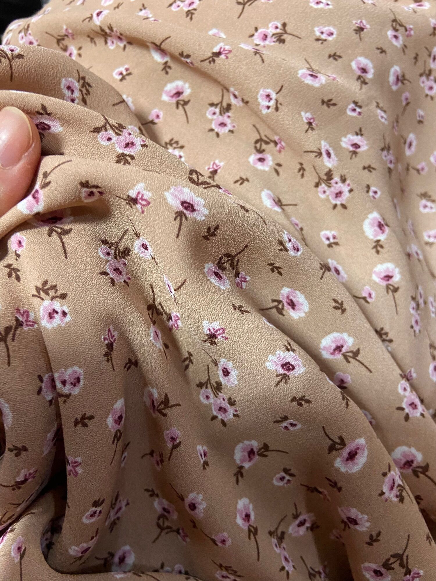 Vải lụa cát xanh khúc 50x70cm mềm rũ may đồ bé làm handmade