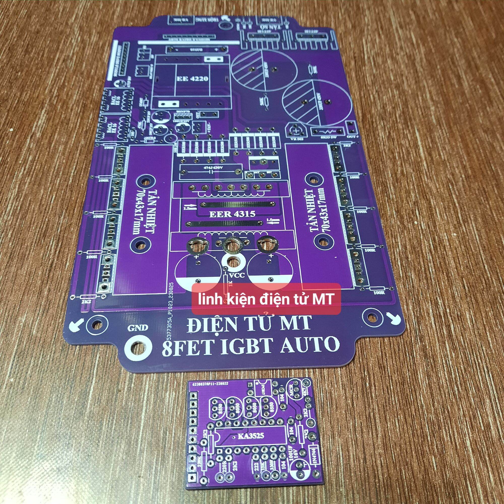 Bo mạch 8fet lớn IGBT (có thể gắn 8fet nhỏ). Có kèm dao động