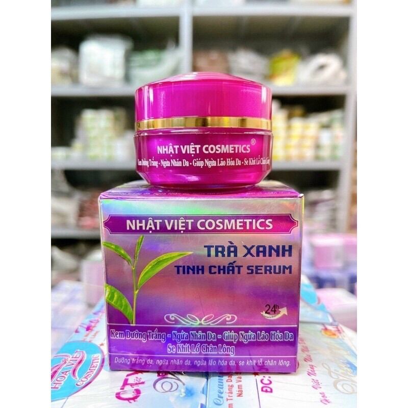 Kem dưỡng trắng da - ngừa nhăn - lão hóa trà xanh nhật việt 10g