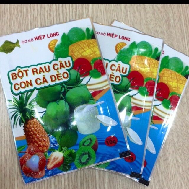 BỘT RAU CÂU CON CÁ DẺO HỘP 12 GÓI
