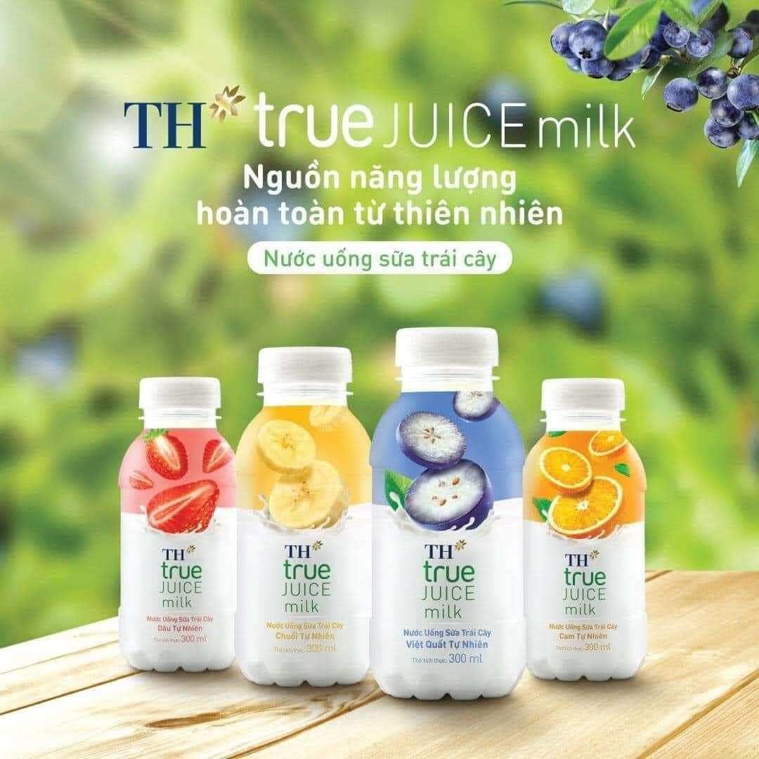 nước sữa trái cây TH 4 vị (24chai × 300ml)