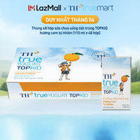 Thùng 48 hộp sữa chua uống tiệt trùng  TH true YOGURT TOPKID hương cam tự nhiên 110 ml (110 ml x 48)