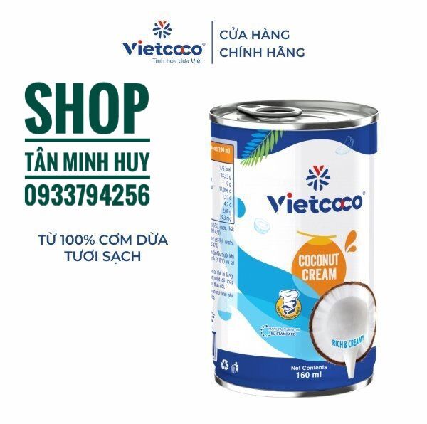 Combo 4Lon Nước Cốt Dừa Tươi VietCoco 400ml