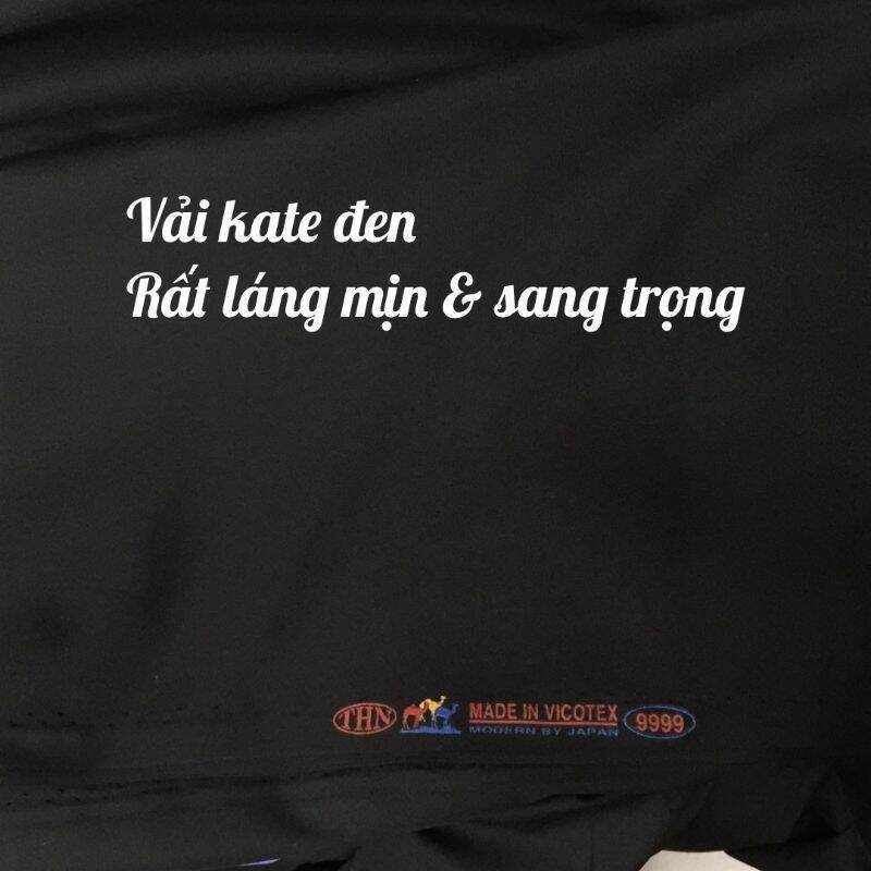 Vải Kate Đen Láng Mịn Chất Lượng Khổ 1.2M