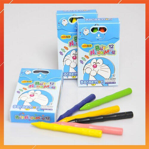 Bút sáp nhựa doreamon colokit 12 màu pcr-02/do