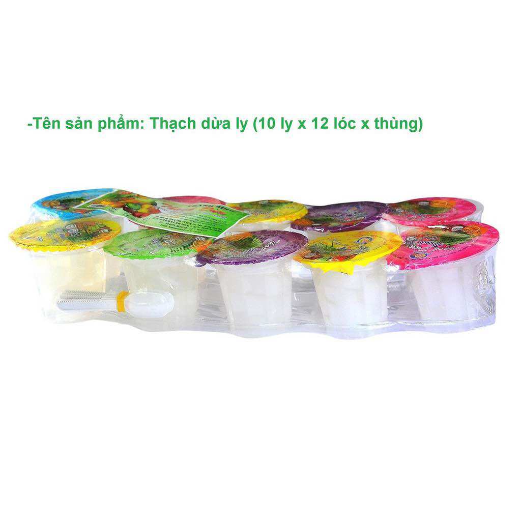 Lốc 10 ly x 70g thạch dừa thanh bình
