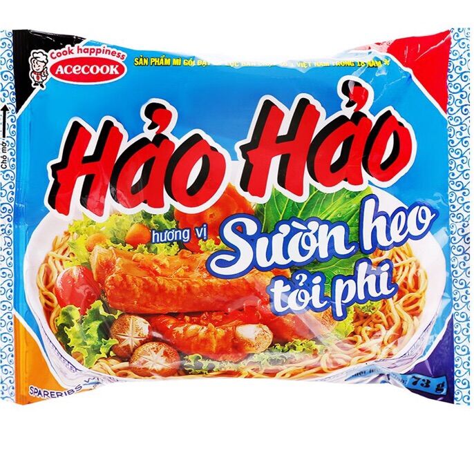 Cb 15 gói mì hảo hảo sườn heo tỏi phi 73g - 20645